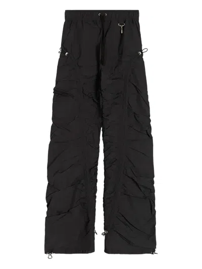 Reese Cooper Cinched-panel Trousers In Black