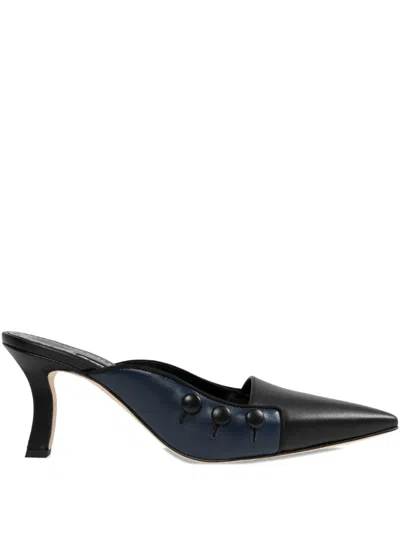 Manolo Blahnik 70mm Stateira Mules In Blue