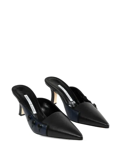 Manolo Blahnik 70mm Stateira Mules In Blue