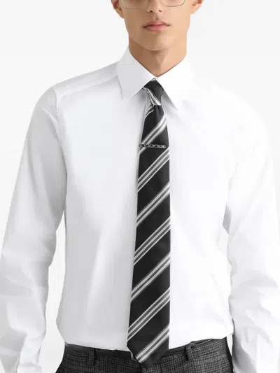 Dolce & Gabbana Long-sleeved Button-up Shirt In White