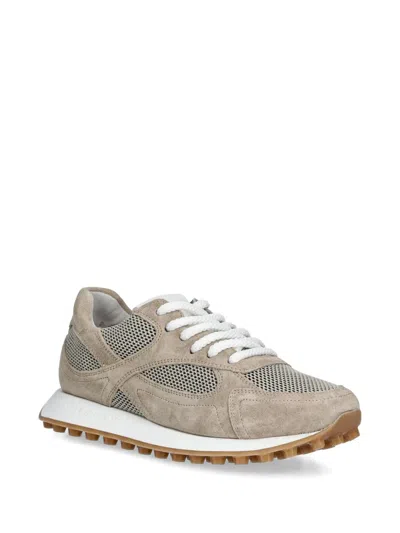 Kennel & Schmenger Suede Mesh Sneakers In Gold