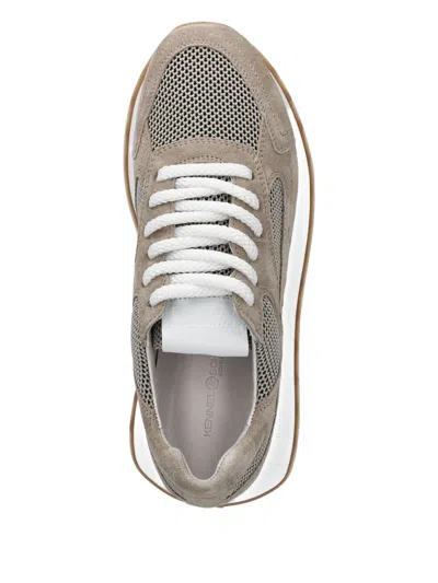 Kennel & Schmenger Suede Mesh Sneakers In Gold