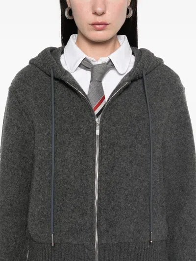 Thom Browne Zip-up Wool Hoodie