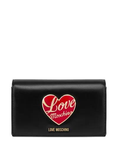 Love Moschino Black Handbag With Heart Emblem