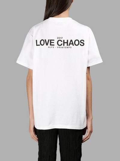 Shop Alyx White Love Chaos T-shirt