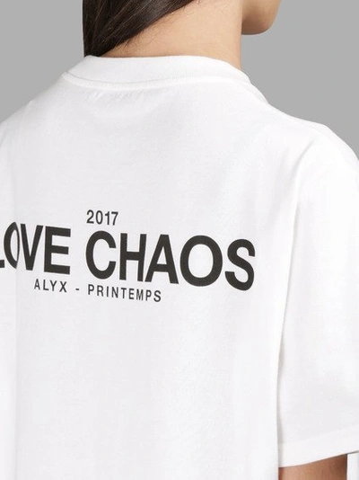 Shop Alyx White Love Chaos T-shirt