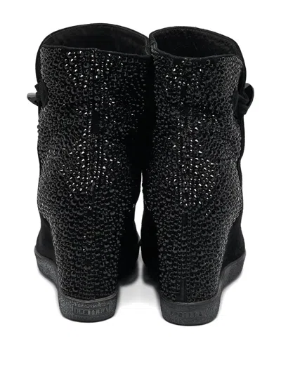 Pre-owned Le Silla  90mm Suede Wedge Boots