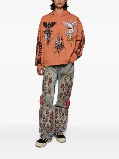 Who Decides War Nefarious Bird-print Hoodie