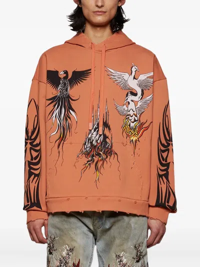Who Decides War Nefarious Bird-print Hoodie