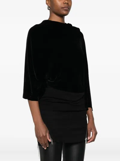 Rick Owens Cotton Top In Black
