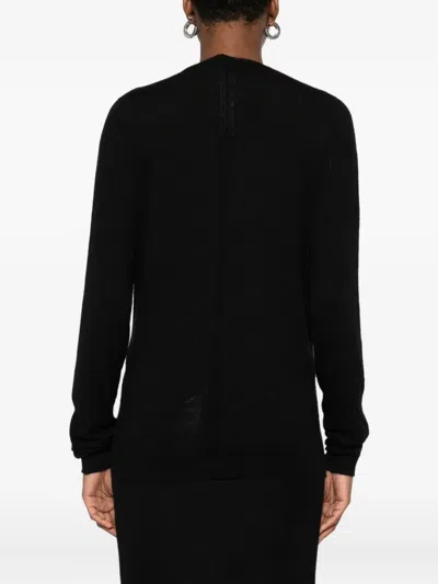 Rick Owens V-neck Sweater In Black
