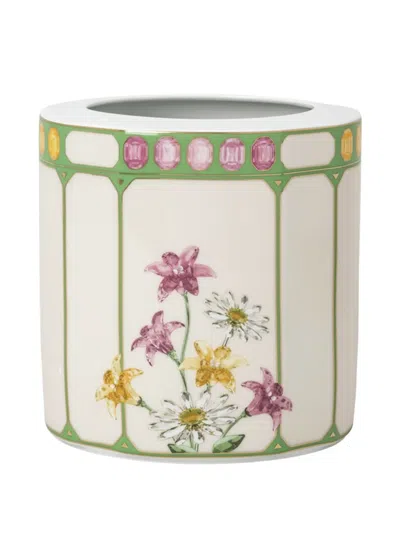 Swarovski X Rosenthal Idyllia Floral-print Vase (16.1cm) In Multi