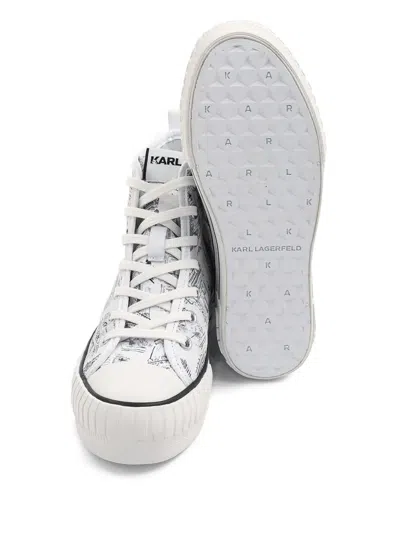 Karl Lagerfeld X Jorge Parra High-top Sneakers In White
