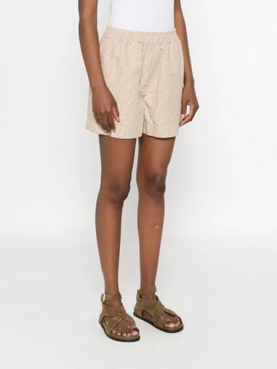 Fendi Ff Chambray Shorts