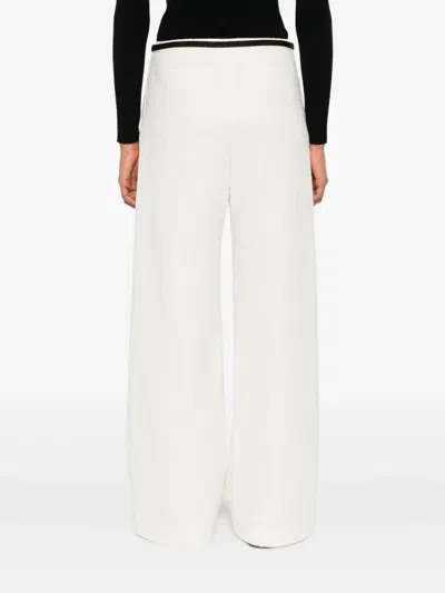 Maje Ribbon-detail Pants In White