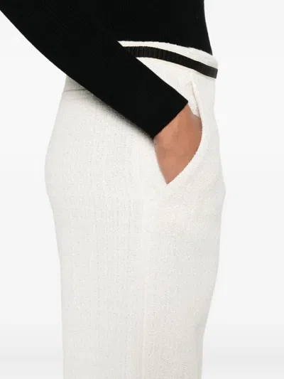 Maje Ribbon-detail Pants In White