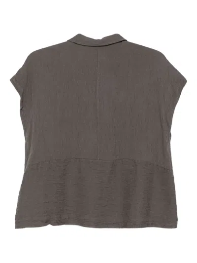 Transit Buttoned Short-sleeve Shirt In Gray