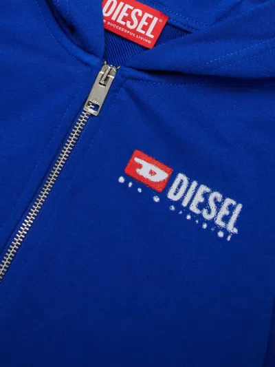 Diesel S-drops Hoodie In Blue