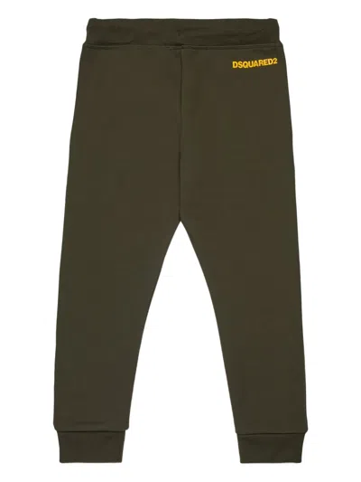 Dsquared2 Tapered-leg Cotton Track Pants In Green