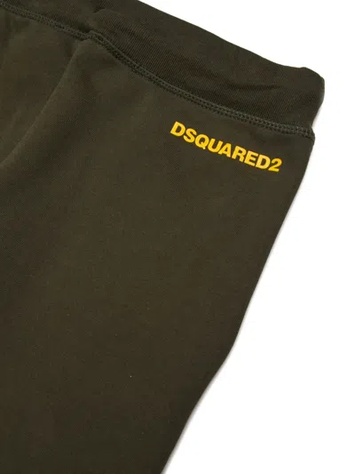 Dsquared2 Tapered-leg Cotton Track Pants In Green