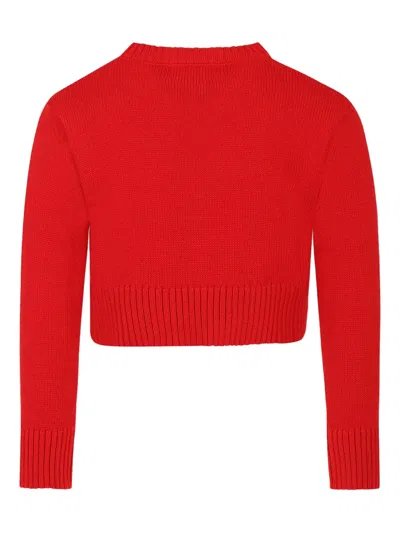 Vivetta Bow-detail Cardigan In Red