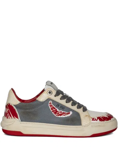 Zadig & Voltaire Fly Wings Sneakers In Neutral