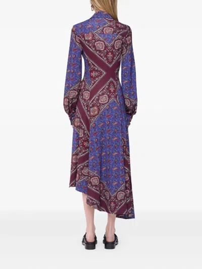 Rabanne Asymmetric Shirt Dress In Multi