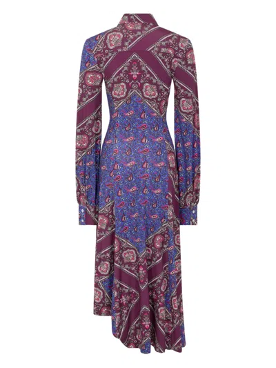 Rabanne Asymmetric Shirt Dress In Multi