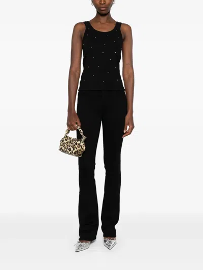 7 For All Mankind Flared Jeans In Black