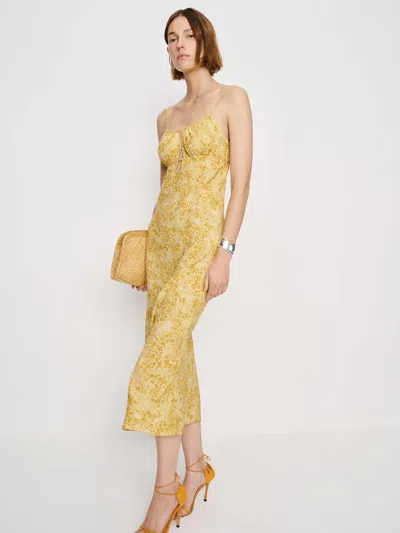 Reformation Zia Dress In Yellow
