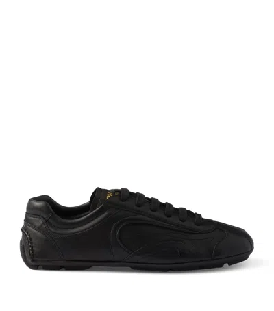 Prada Black Suede And Re Nylon Montecarlo Re Edition 2005 Sneakers In Multi