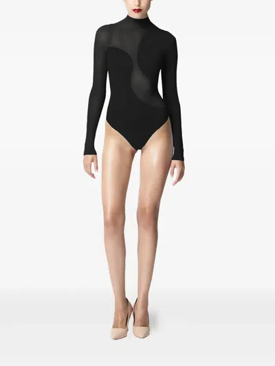Wolford Sheer Bodysuit In Black