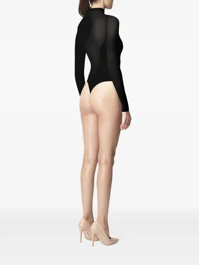 Wolford Sheer Bodysuit In Black