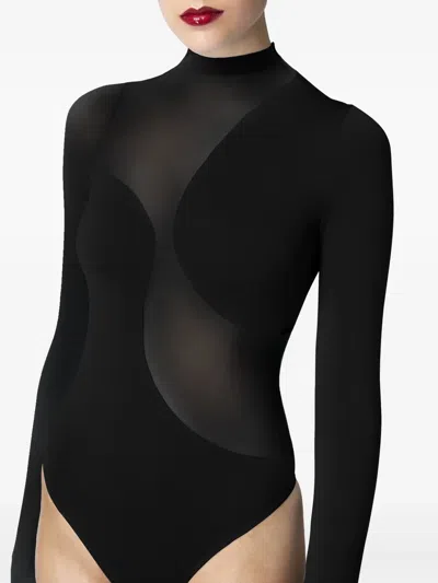 Wolford Sheer Bodysuit In Black