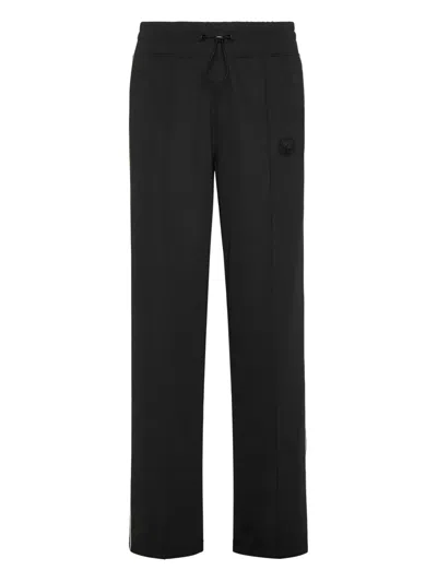 Plein Sport Logo-patch Track Pants In Black
