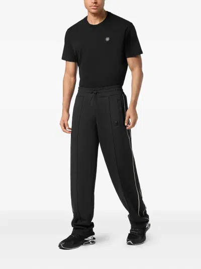 Plein Sport Logo-patch Track Pants In Black