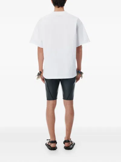 Alexander Wang White Cotton Oversized Logo T-shirt In White