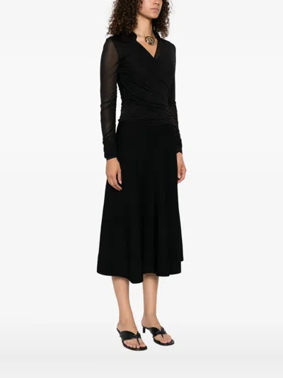 Max Mara Mesh-sleeve Blouse