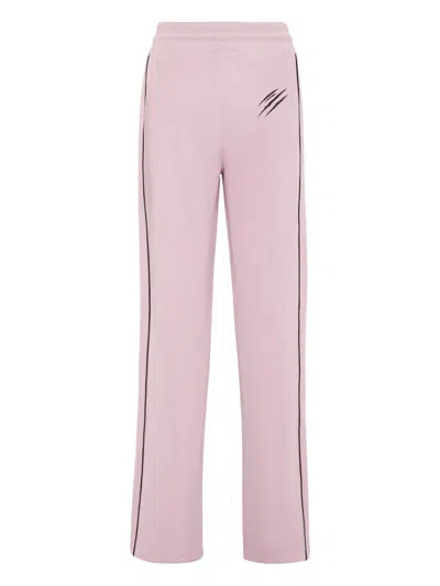 Plein Sport Logo-patch Track Pants In Pink