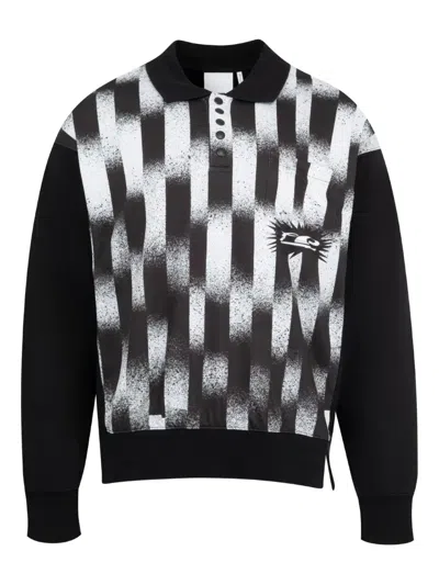 Le Pere Mesh Polo Shirt In Black