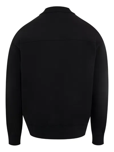 Le Pere Mesh Polo Shirt In Black