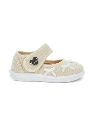 Monnalisa Bow-embellished Ballet Flats In Neutral