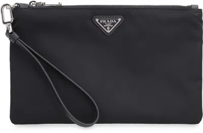 Prada Re-nylon Pouch-bag With Logo