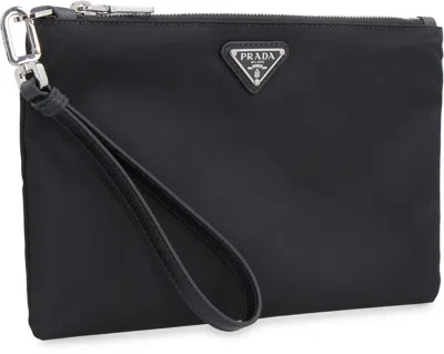 Prada Re-nylon Pouch-bag With Logo