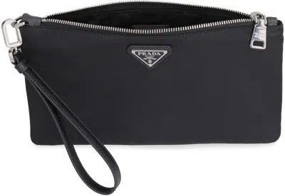 Prada Re-nylon Pouch-bag With Logo