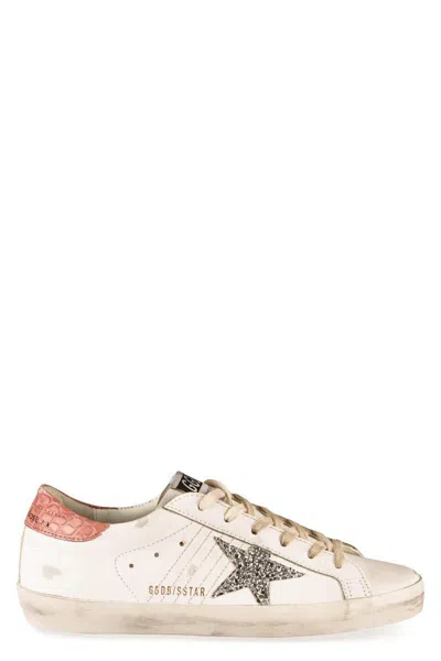 Golden Goose Deluxe Brand Woman Multicolor Leather Super Star Classic Sneakers In White