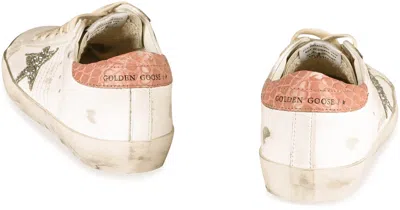 Golden Goose Deluxe Brand Woman Multicolor Leather Super Star Classic Sneakers In White