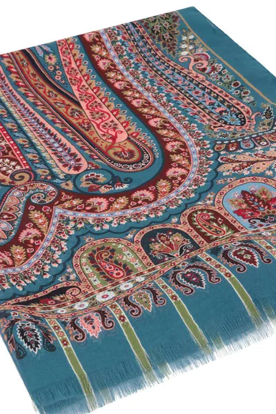 Etro Printed Silk Scarf In Multi