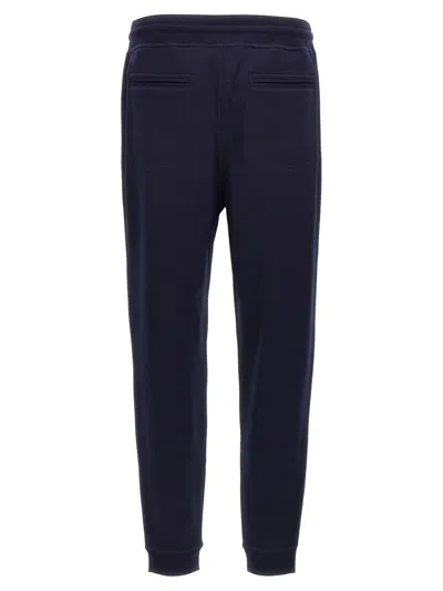 Brunello Cucinelli Cotton Blend Joggers Pants Blue In Blue
