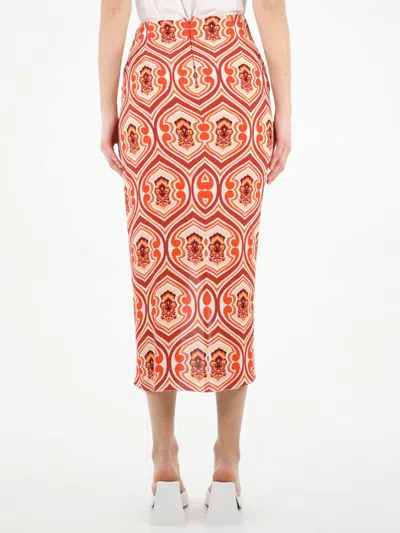 Etro Sarong Skirt With Graphic Print